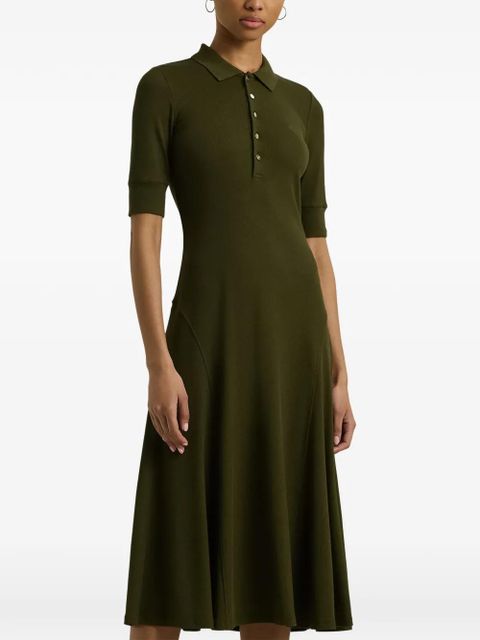 Lauren Ralph Lauren polo A-line midi dress - Green
