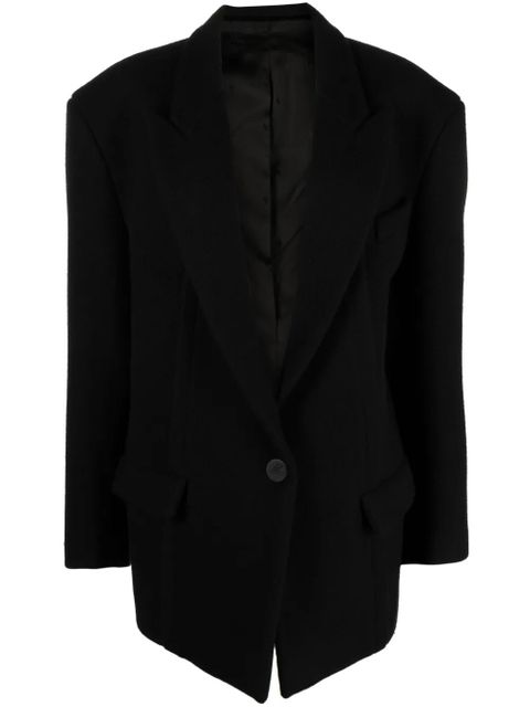 The Attico Glen single-breasted blazer - Black - zdjęcie produktu nr 1