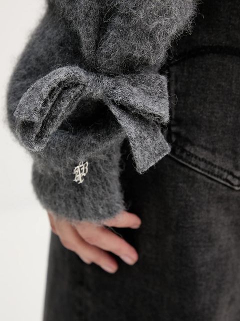 Aniye By sweter z dodatkiem wełny damski kolor szary ciepły z półgolfem 181007 - zdjęcie produktu nr 2