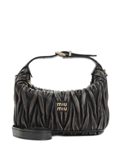 Miu Miu matelassé leather mini bag - Brown - zdjęcie produktu nr 1