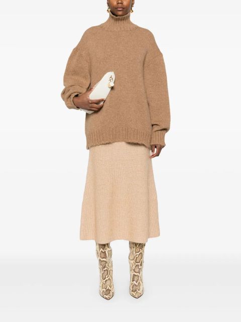 Jil Sander high-neck sweater - Brown - zdjęcie produktu nr 2