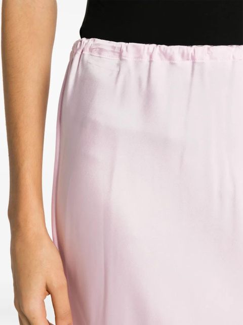Jil Sander elasticated-waist flared midi skirt - Pink
