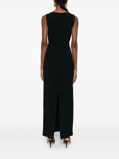 Rowen Rose belt-detail maxi dress - Black