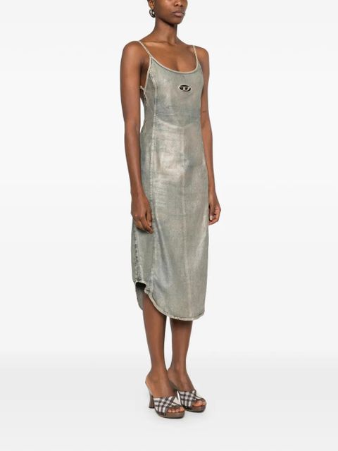 Diesel De-Vera-S logo-detail midi dress - Blue