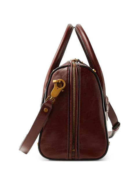 Versace Roomy leather boston bag - Brown