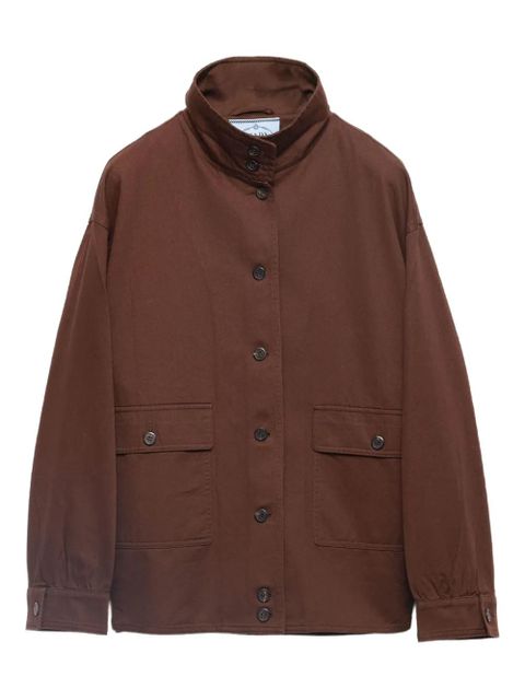 Prada Old gabardine shirt jacket - Brown - zdjęcie produktu nr 1