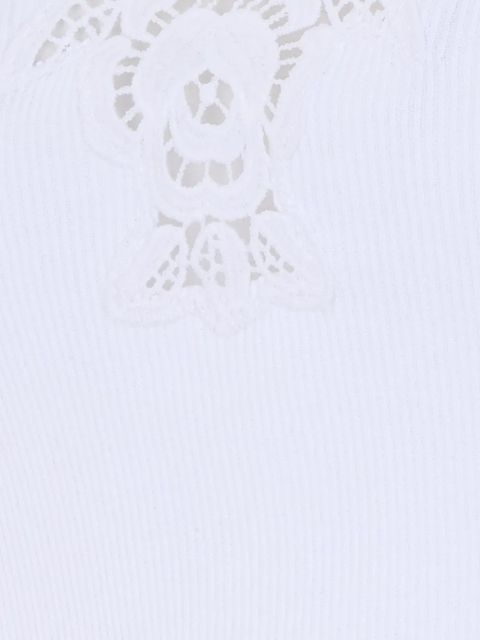 TWINSET lace-detail ribbed T-shirt - White