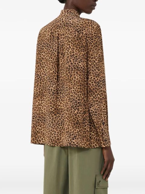 Weekend Max Mara Wkdlemma leopard-print silk shirt - Brown