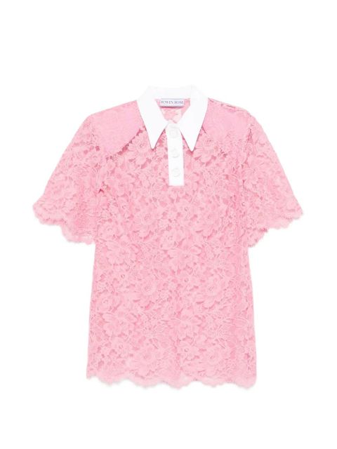 Rowen Rose lace polo top - Pink - zdjęcie produktu nr 1