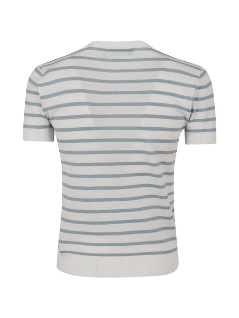 Lauren Ralph Lauren striped knitted T-shirt - White - zdjęcie produktu nr 2