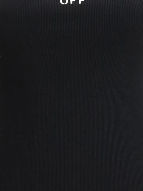 Off-White ribbed tank top - Black