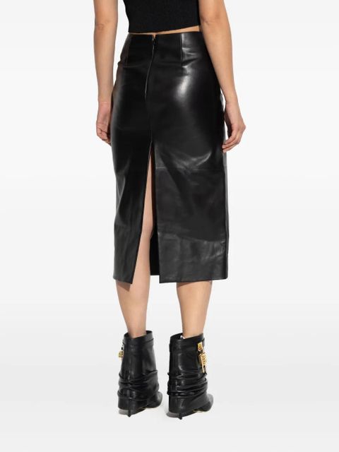 Givenchy leather midi skirt - Black