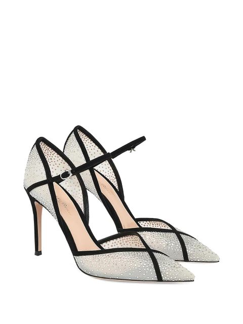 Gianvito Rossi D'orsay embellished heeled pumps - White - zdjęcie produktu nr 2