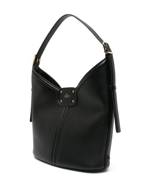 Valentino Garavani VLogo leather shoulder bag - Black