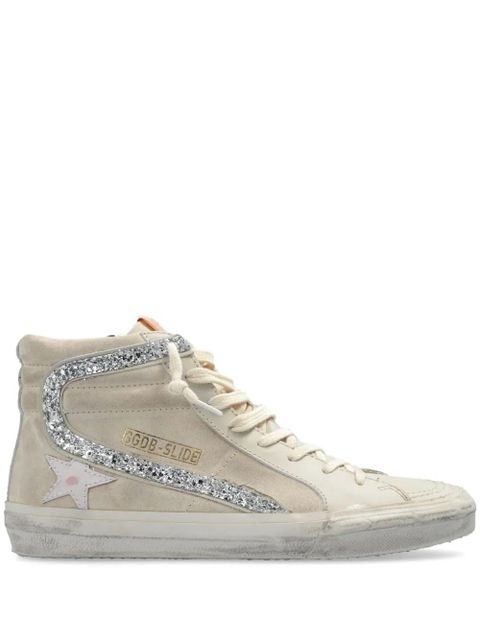 Golden Goose Slide high-top suede sneakers - Neutrals - zdjęcie produktu nr 1