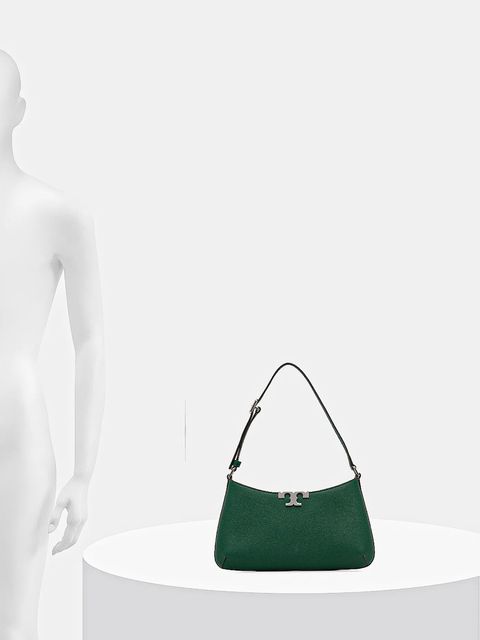 Tory Burch torebka bawełniana Eleanor Soft Slim kolor zielony 174850.301