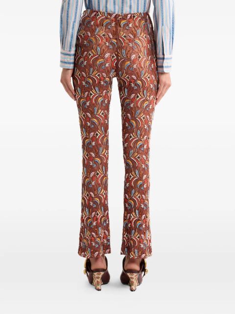 ETRO lace-detail trousers - Brown