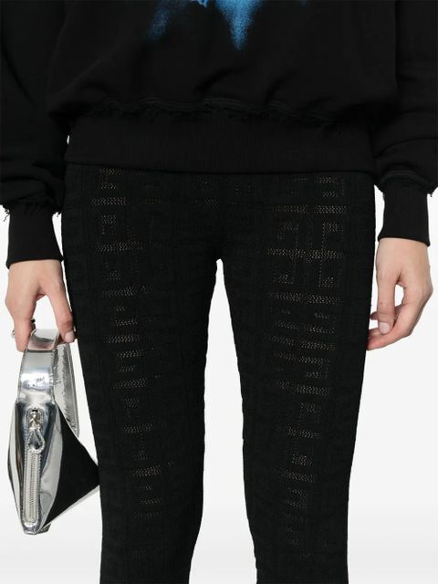 Givenchy 4G-motif knitted trousers - Black