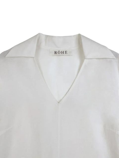 Róhe wingtip-collar top - White