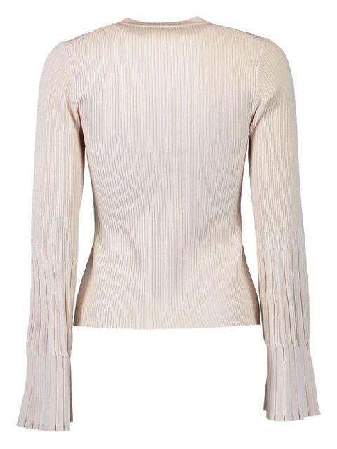 Simkhai Aris pleated bell-sleeve top - Neutrals