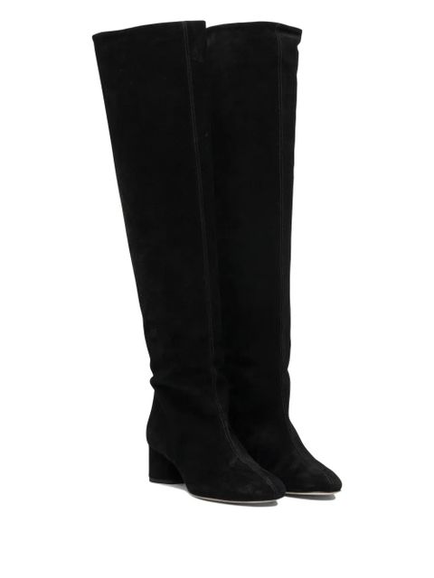 Aeyde 55mm Willa suede block-heel boots - Black - zdjęcie produktu nr 2