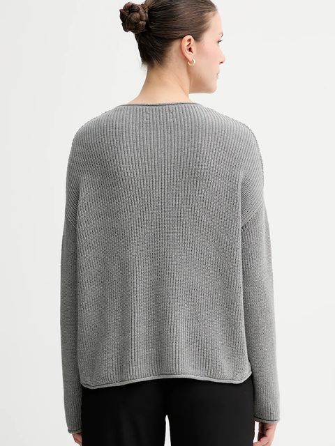 Marc O'Polo sweter bawełniany damski kolor szary 508605960171