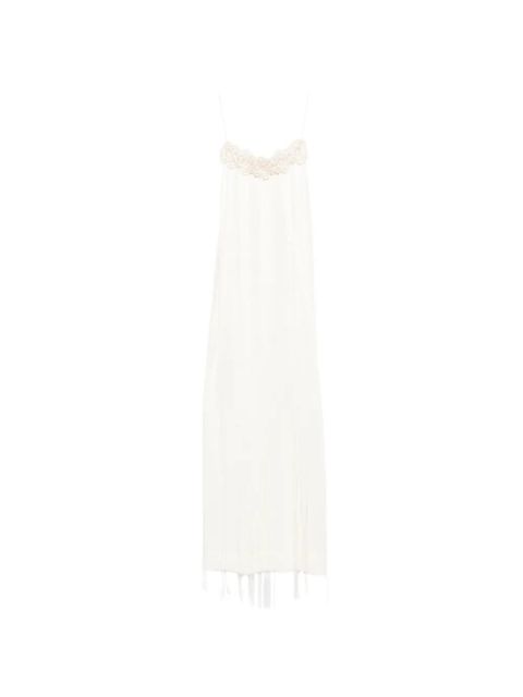 Jil Sander crochet floral slip midi dress - Neutrals - zdjęcie produktu nr 1