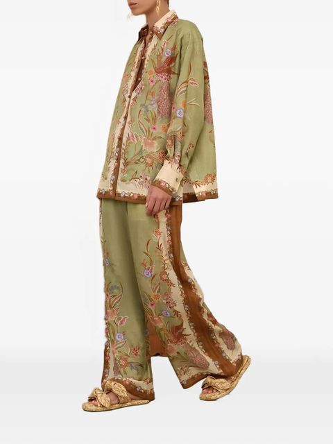 ZIMMERMANN Indra floral-print shirt - Green - zdjęcie produktu nr 2