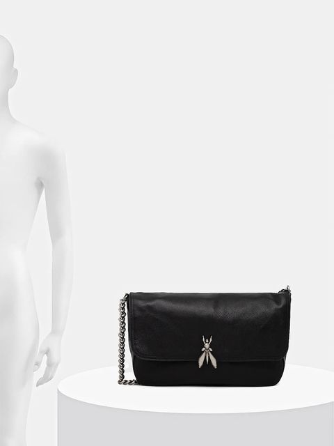 Patrizia Pepe torebka skórzana kolor czarny 8B0280 L165