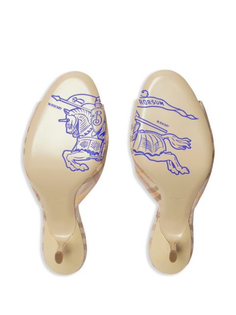 Burberry 65mm Mews sandals - TEACUP