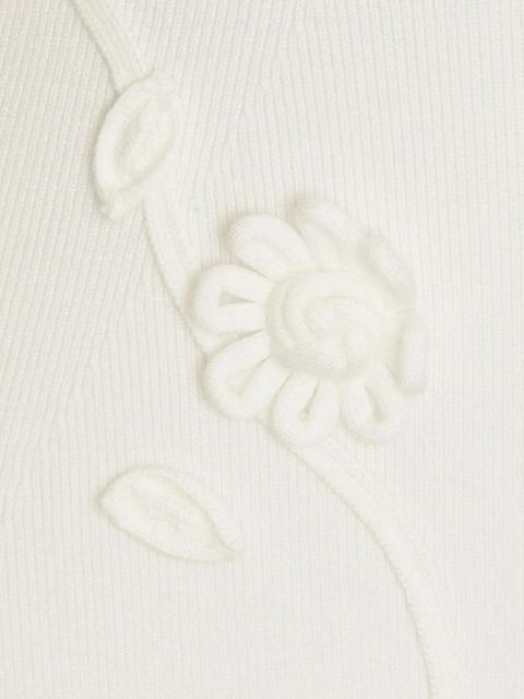 Cult Gaia floral-appliqué mini dress - White