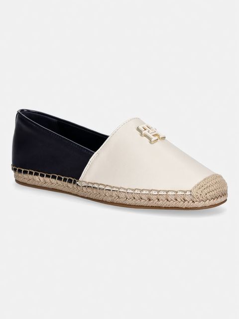 Tommy Hilfiger espadryle damskie TH LOGO LEATHER ESPADRILLE - zdjęcie produktu nr 1