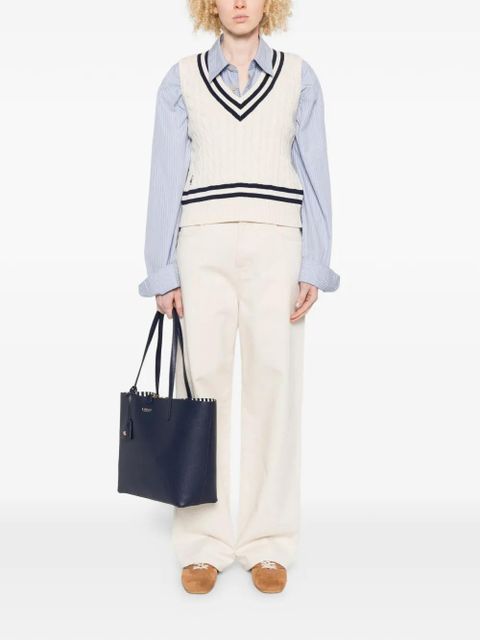 Lauren Ralph Lauren striped V-neck vest - Neutrals - zdjęcie produktu nr 2