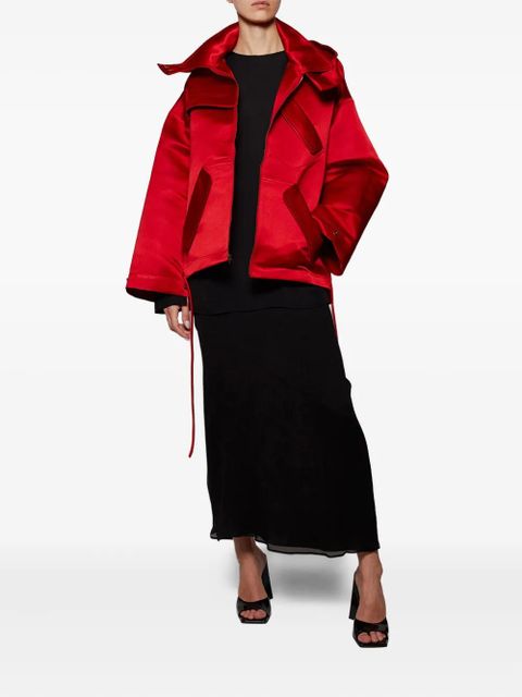 WARDROBE.NYC sheer split-cuff blouse - Black