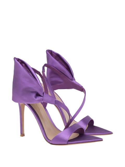 Gianvito Rossi 105mm bow-detail heeled sandals - Purple