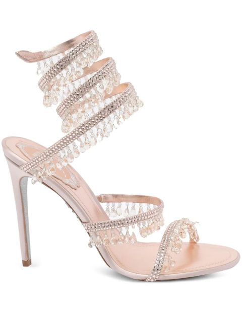 René Caovilla 105mm crystal-chandelier heeled sandals - Pink - zdjęcie produktu nr 1