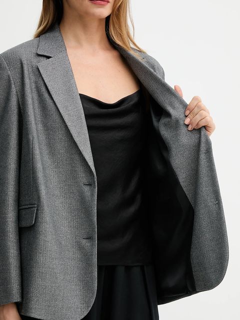 Gaudi marynarka kolor szary jednorzędowa wzorzysta 521FD35016