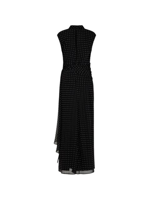 ROTATE BIRGER CHRISTENSEN polka-dot maxi dress - Black - zdjęcie produktu nr 2