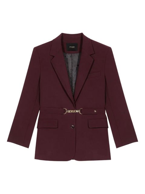 Maje chain-detail blazer - Red - zdjęcie produktu nr 2