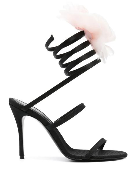 Magda Butrym 110mm floral-appliqué sandals - Black - zdjęcie produktu nr 1