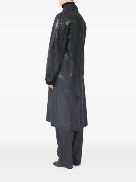 Maison Margiela crackle-effect raincoat - Black - zdjęcie produktu nr 2