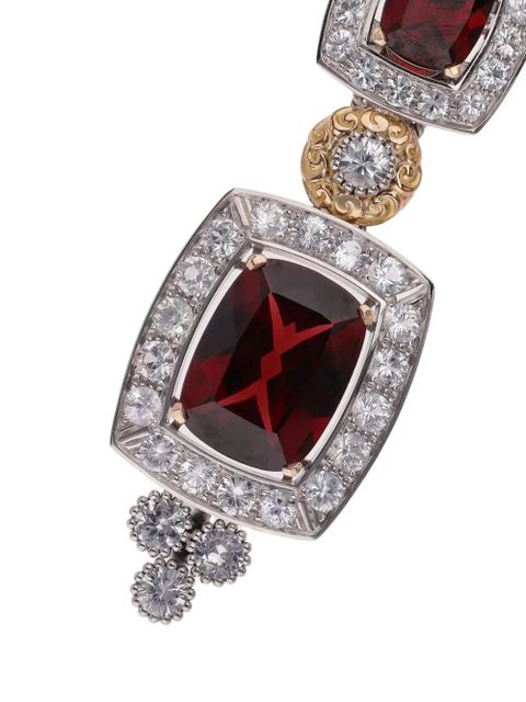 Dolce & Gabbana 18kt gold Eleganza sapphire earrings - Red - zdjęcie produktu nr 2