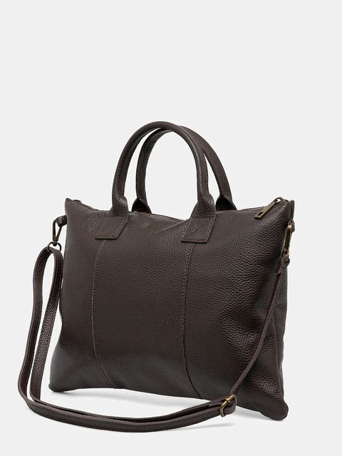 Answear.LAB torba na laptopa skórzana kolor czarny