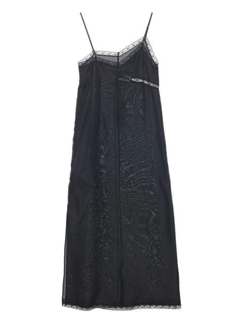 MM6 Maison Margiela asymmetric silk dress - Black - zdjęcie produktu nr 2