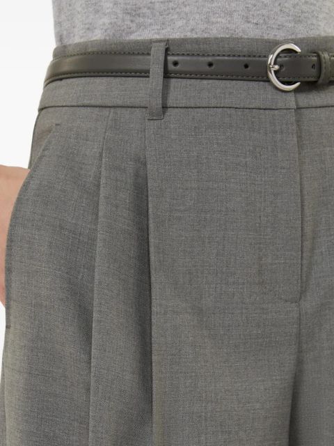 Max Mara Entrata belted pleated trousers - Grey