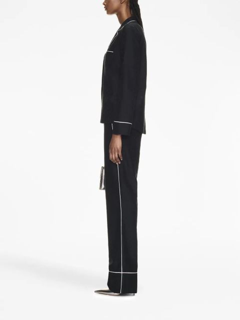 Off-White straight-leg pyjama-inspired trousers - Black