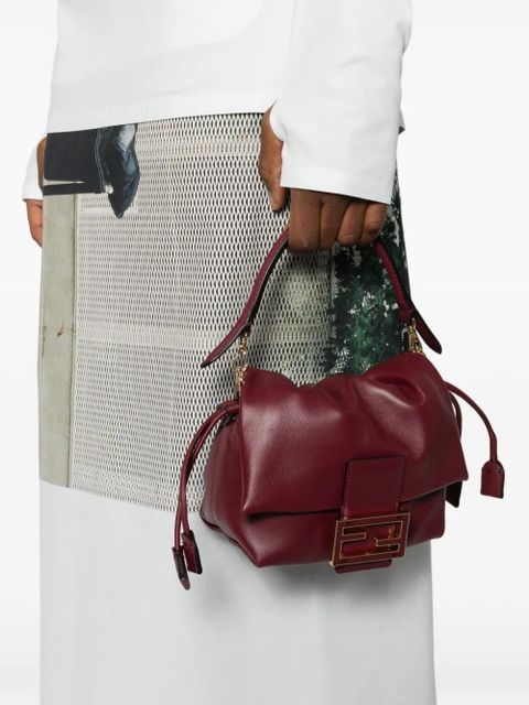 FENDI small Mamma Baguette leather tote bag - Red - zdjęcie produktu nr 2