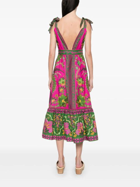 FARM Rio Ana Tapestry midi dress - Pink