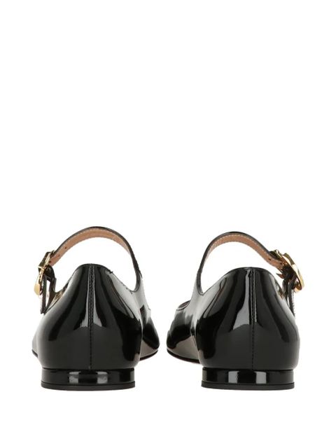 Gianvito Rossi buckle-strap ballet flats - Black