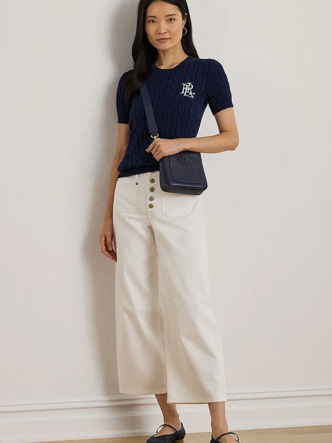 Lauren Ralph Lauren sweter bawełniany damskie kolor granatowy lekki 200P07025 - zdjęcie produktu nr 2